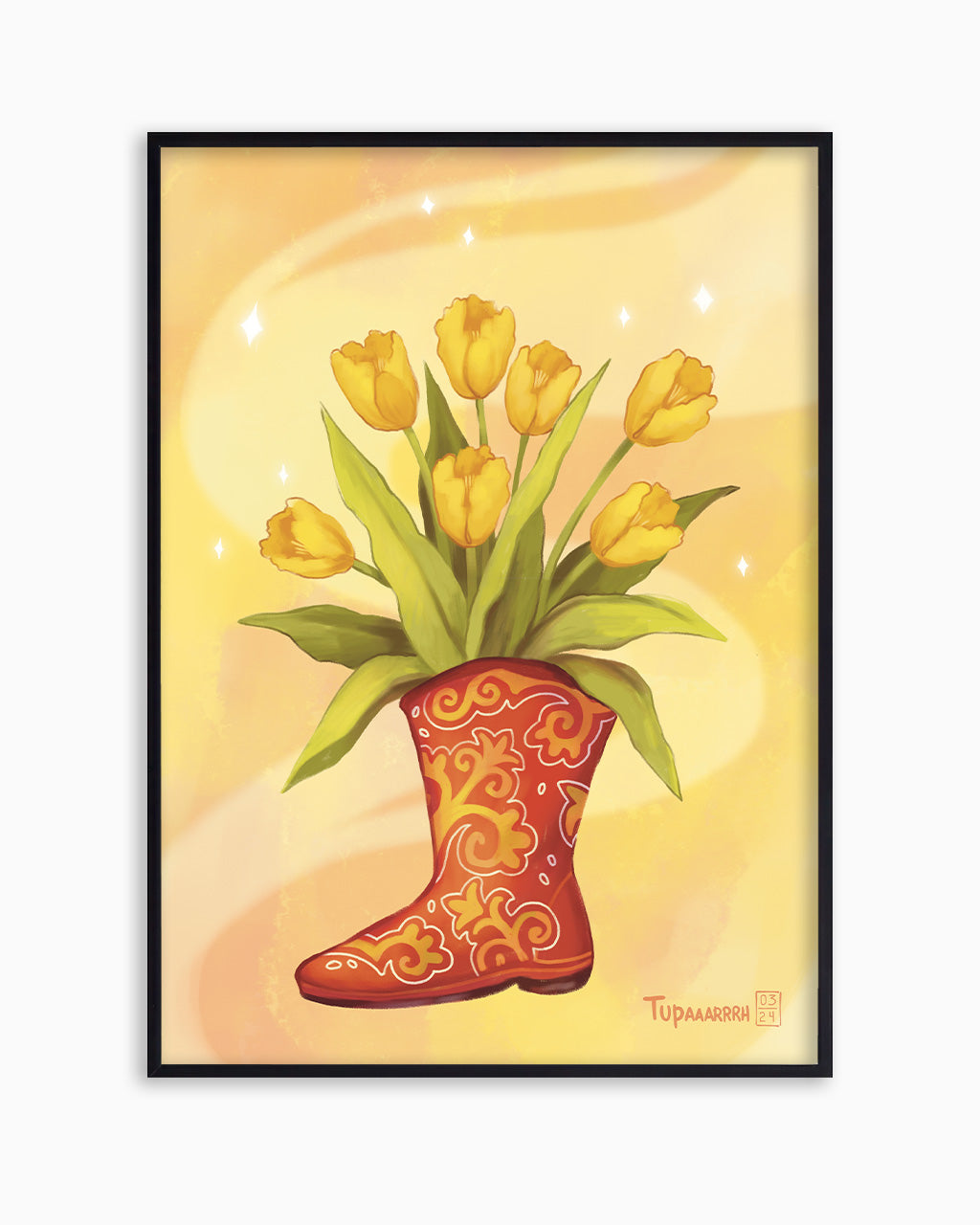 Tulpe im Stiefel
