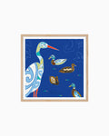 Storch und Enten