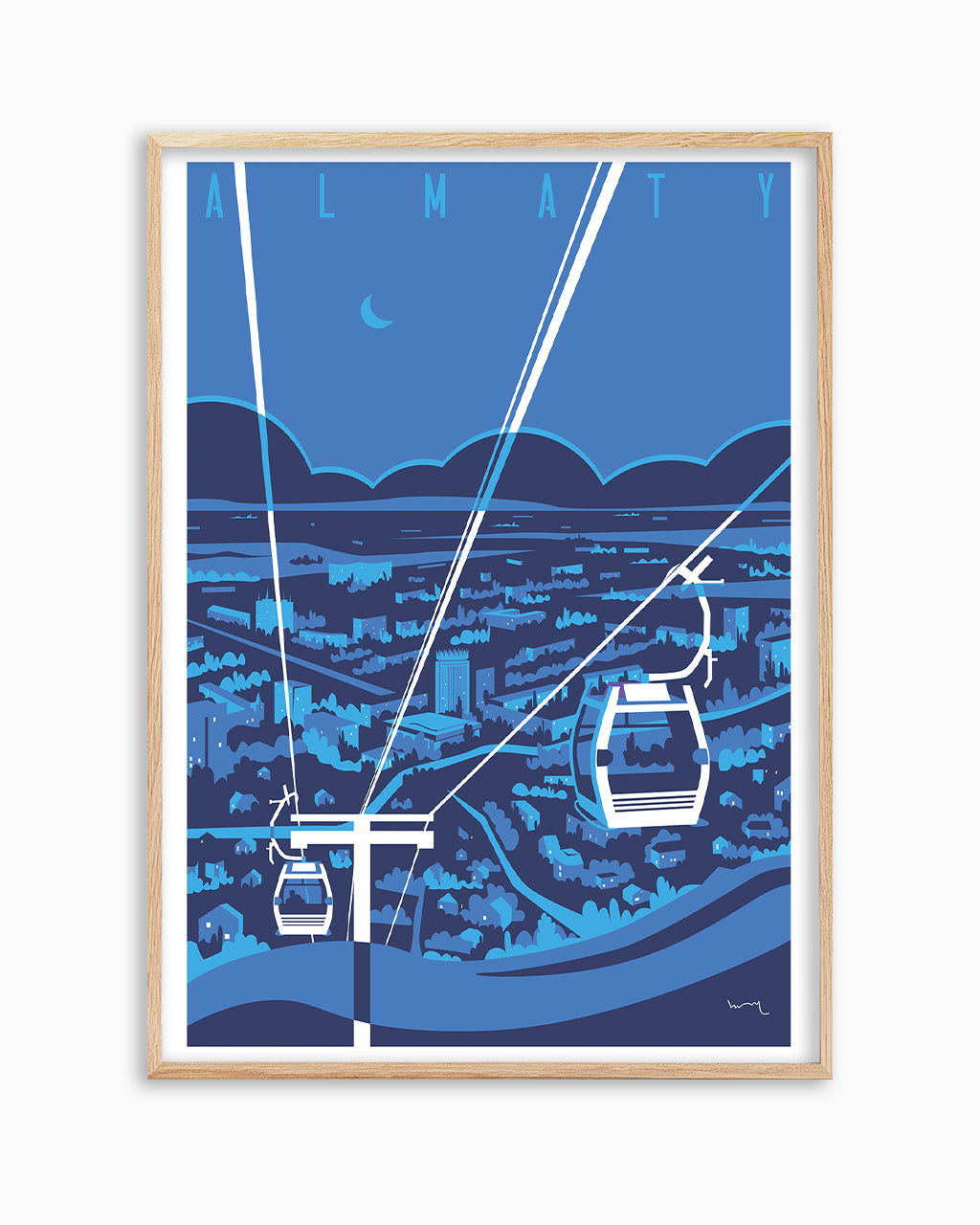 Almaty After Dark poster by Lipskiy Stanislav