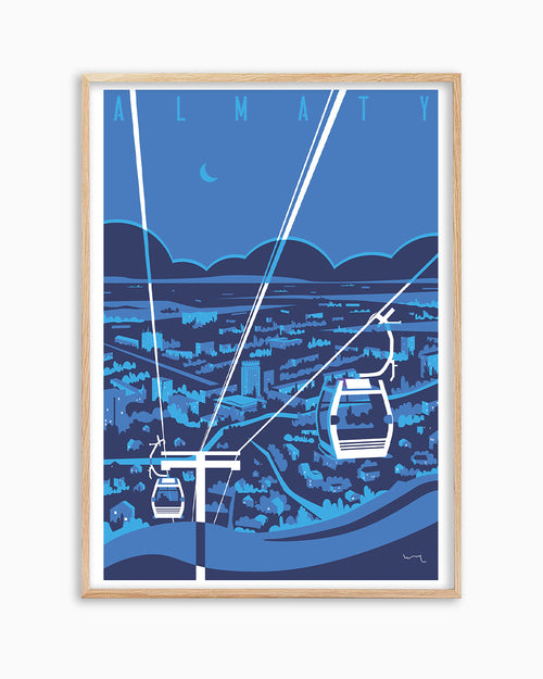 Almaty After Dark poster by Lipskiy Stanislav